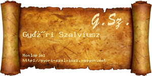 Győri Szalviusz névjegykártya